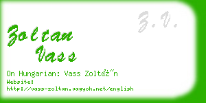 zoltan vass business card